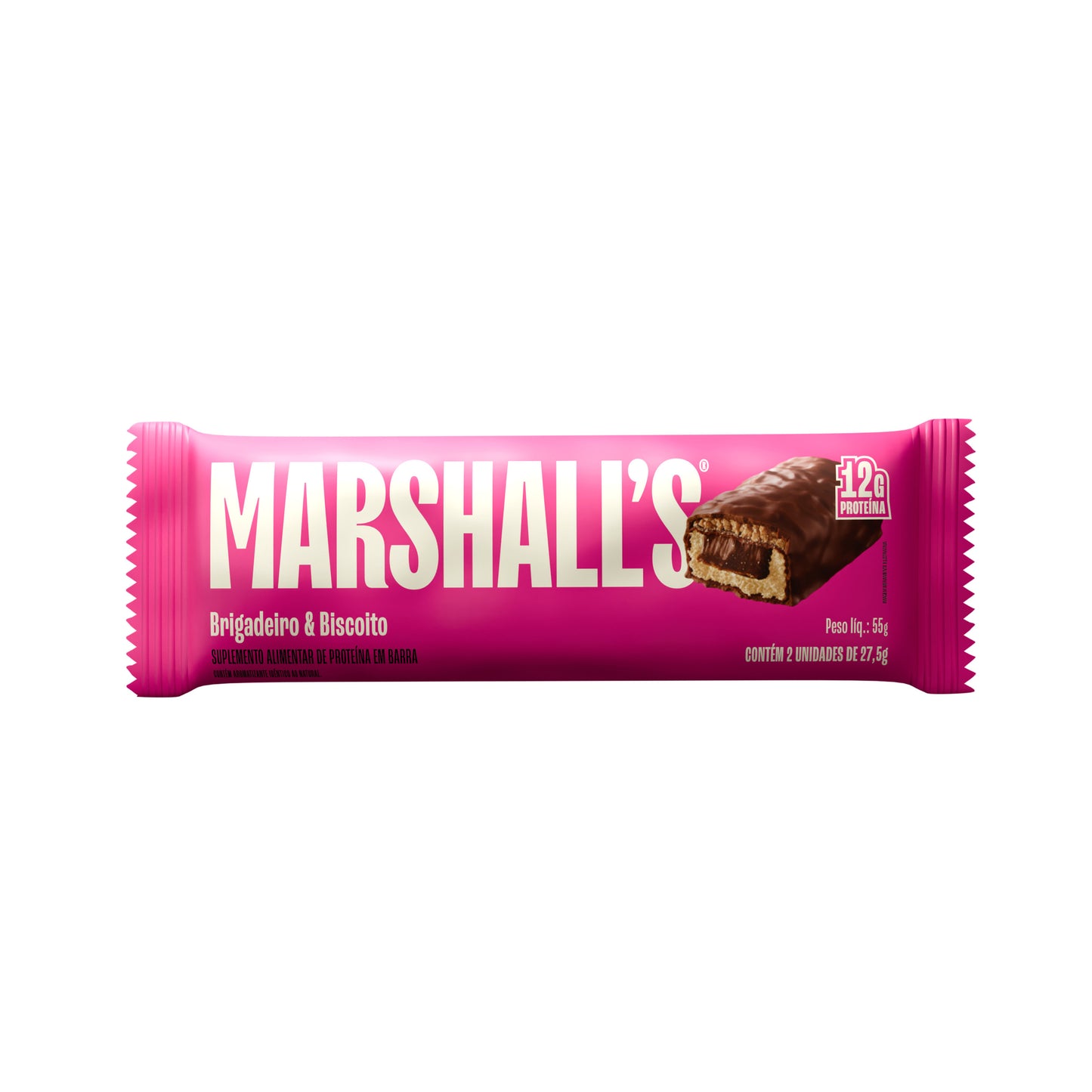 Barra de Proteína Marshall's Brigadeiro e Biscoito (12 unidades)