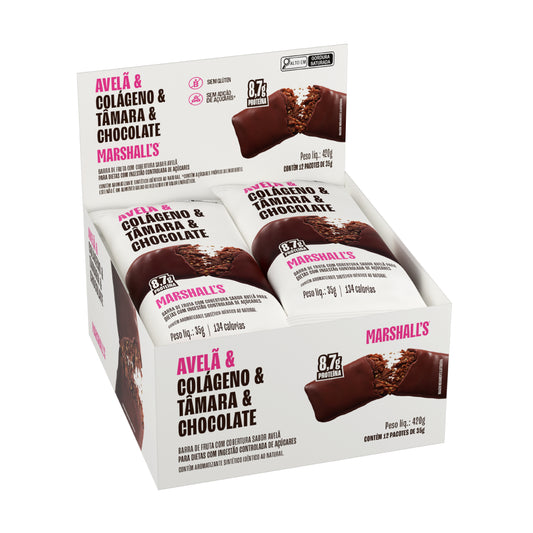 Marshall's Colágeno & Tâmara Sabor Avelã (12 unidades)