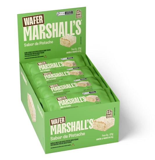 Wafer Proteico Marshall's Pistache (12 unidades)