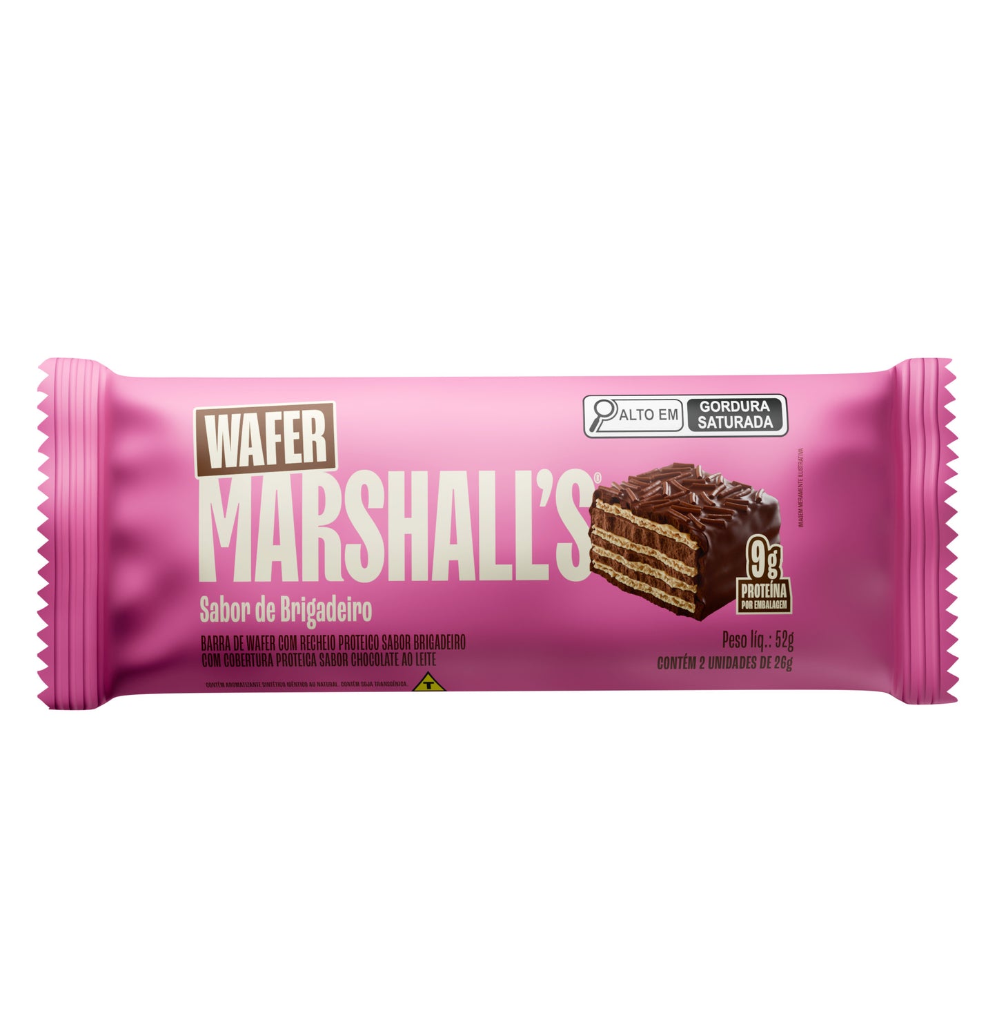 Wafer Proteico Marshall's Brigadeiro (12 unidades)