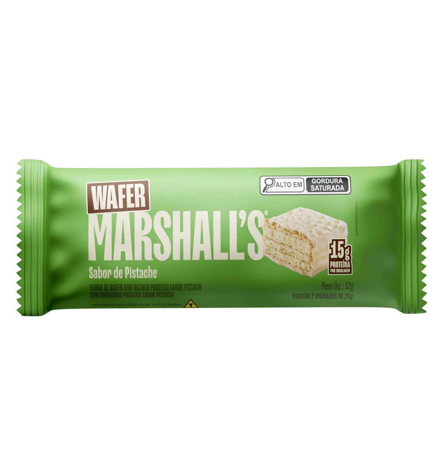 Wafer Proteico Marshall's Pistache (12 unidades)