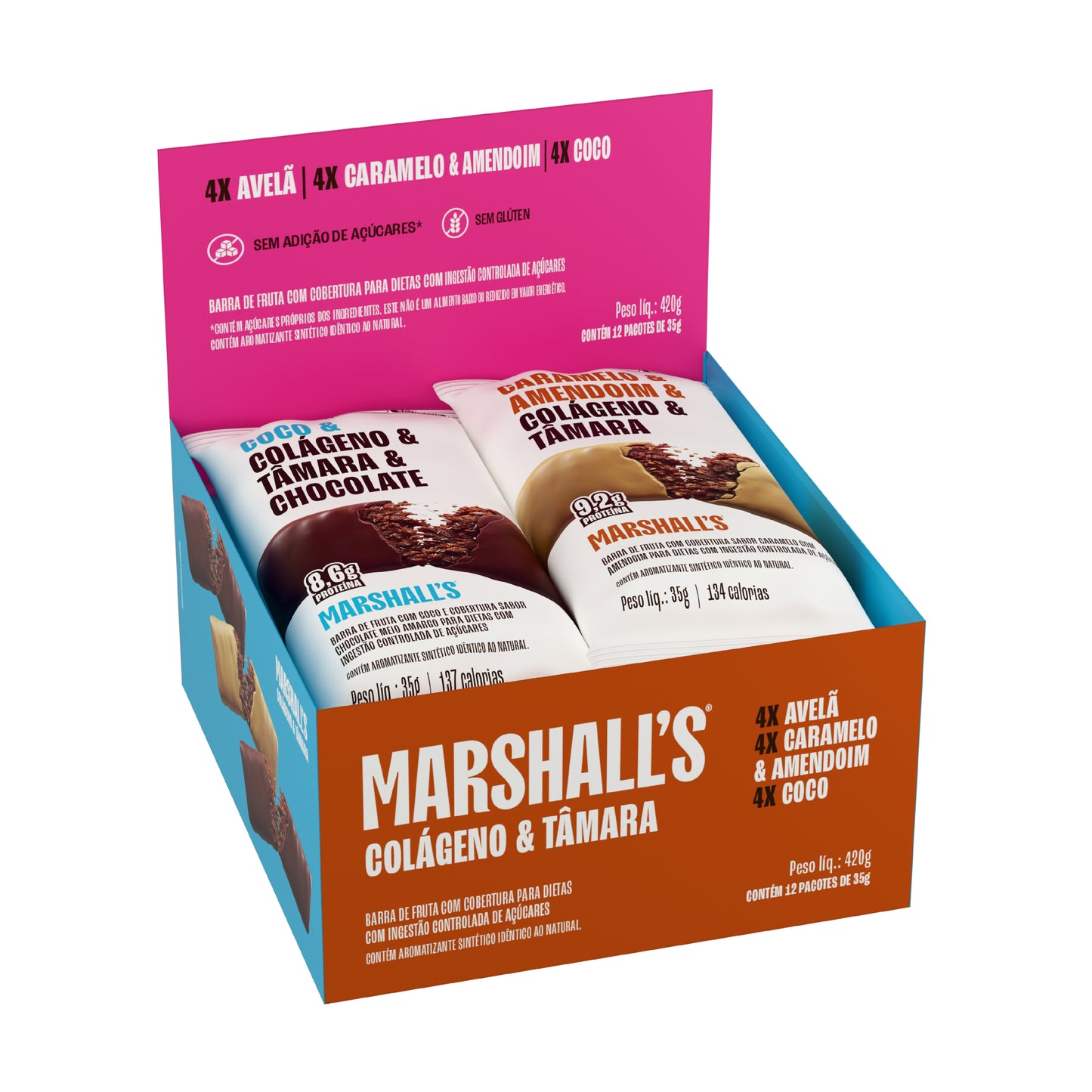 Marshall's Colágeno & Tâmara Caixa Mista (12 unidades)