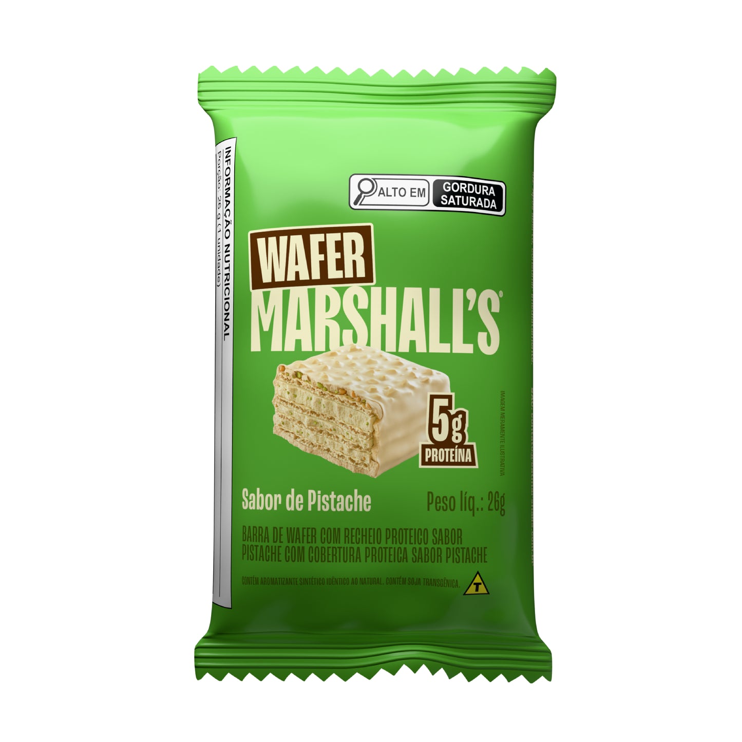 Wafer Proteico Marshall's Pistache (24 unidades)