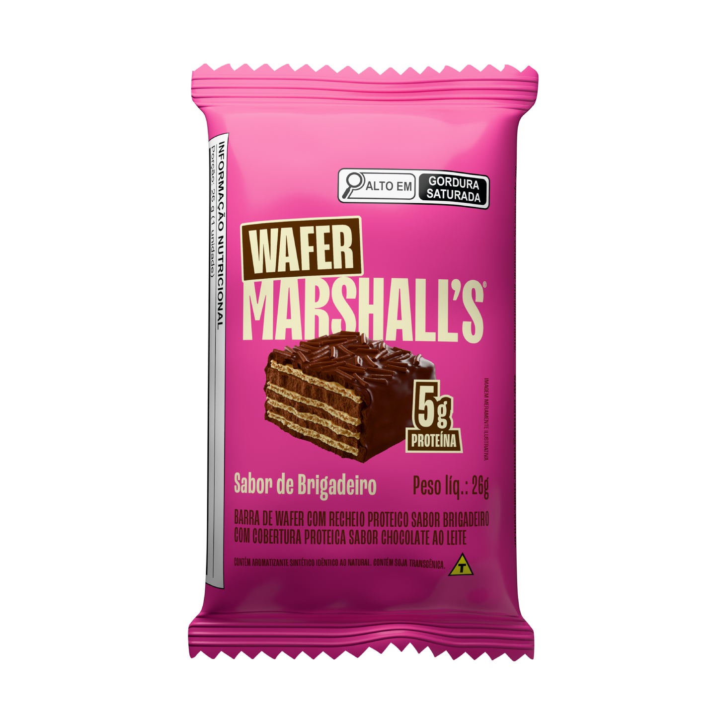 Wafer Proteico Marshall's Brigadeiro (24 unidades)