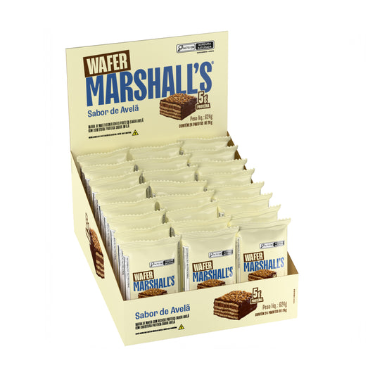 Wafer Proteico Marshall's Avelã (24 unidades)