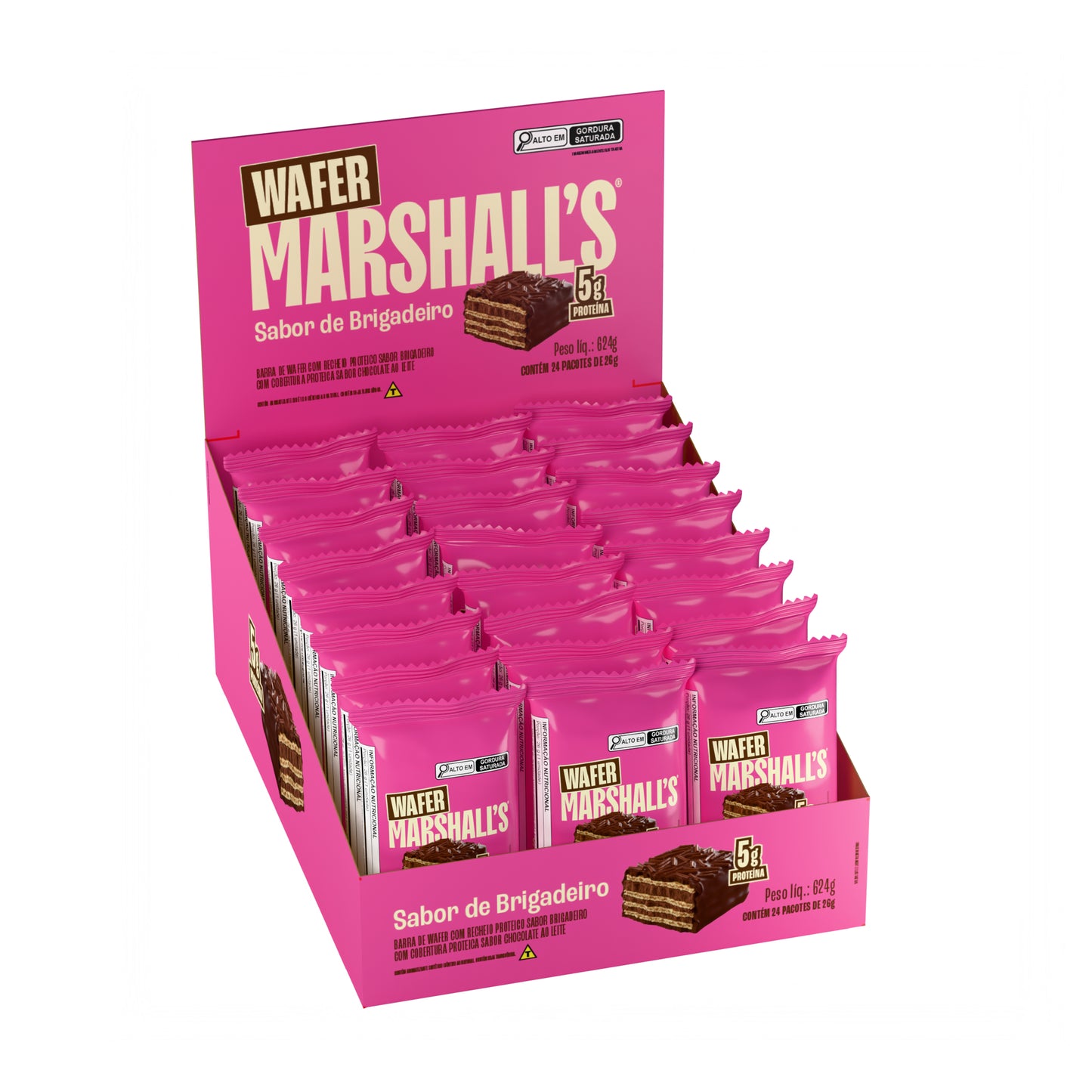 Wafer Proteico Marshall's Brigadeiro (24 unidades)