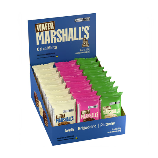 Wafer Proteico Marshall's Caixa Mista (24 unidades)